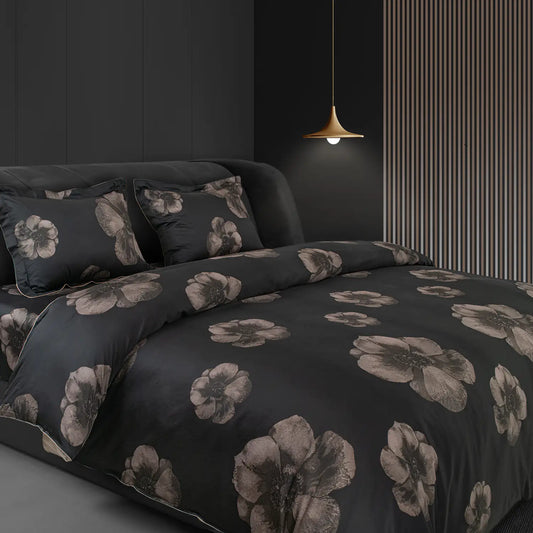 Global Black Cotton Prints Bedding Collection