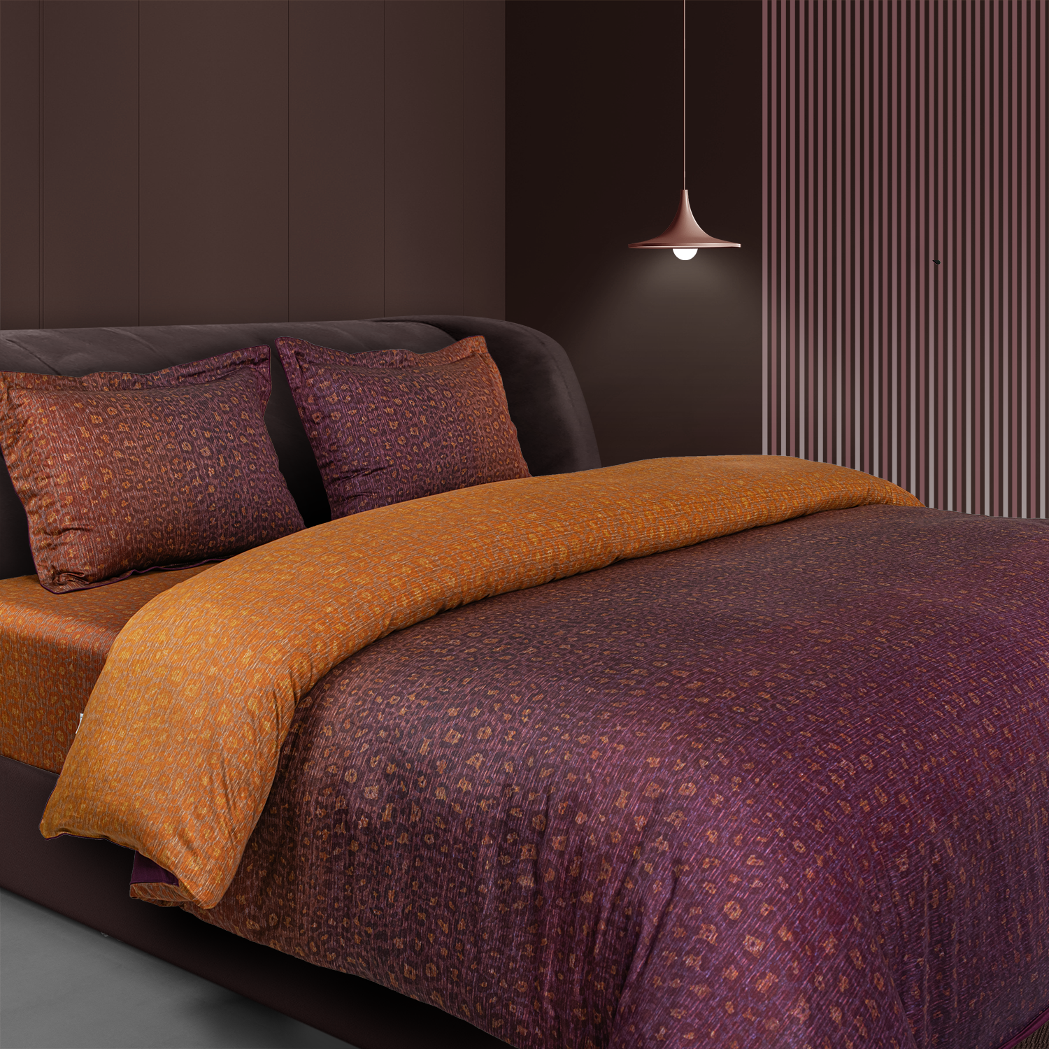 Global Black Cotton Prints Bedding Collection