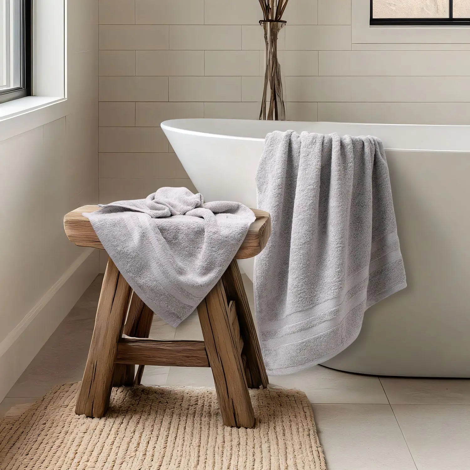 Kyoto Bamboo 4PC Towel Set - Border