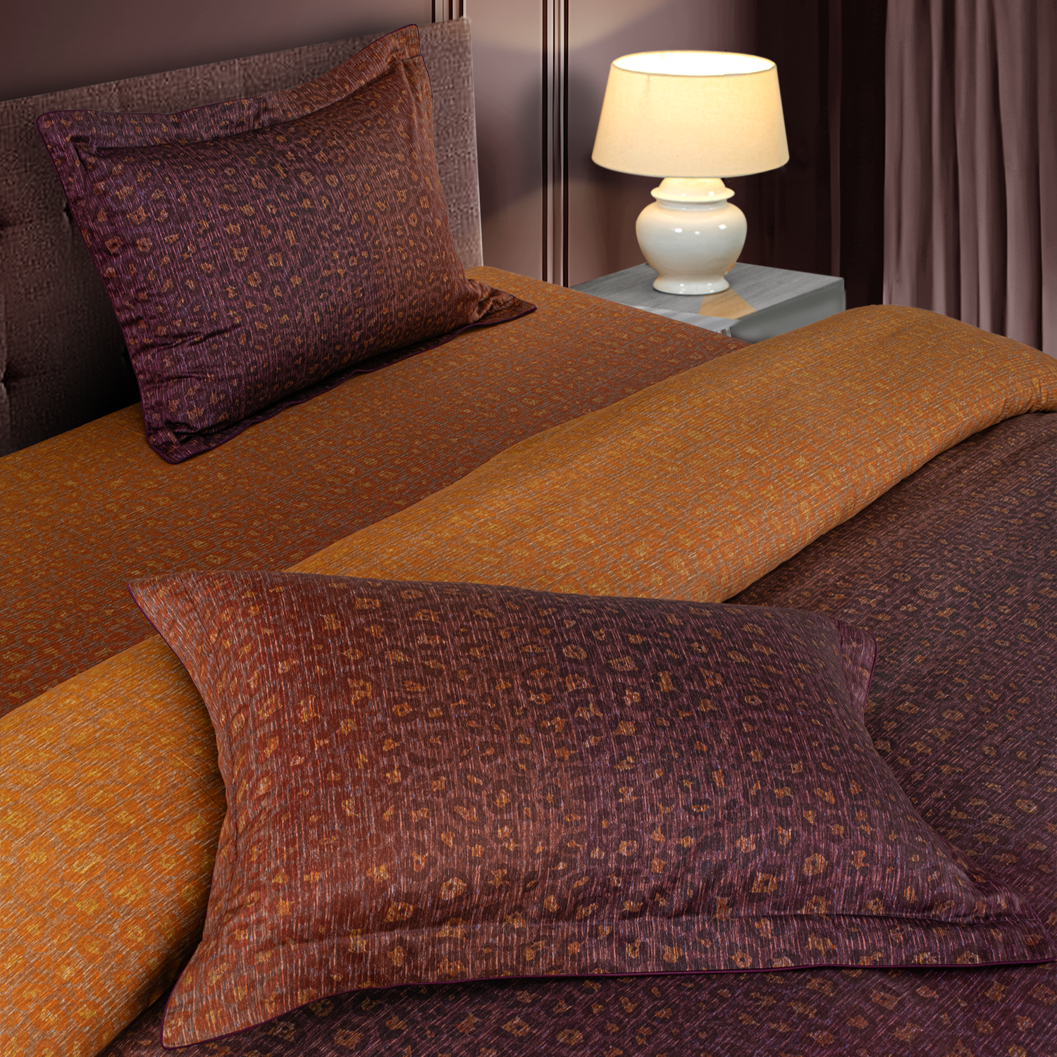 Global Black Cotton Prints Bedding Collection