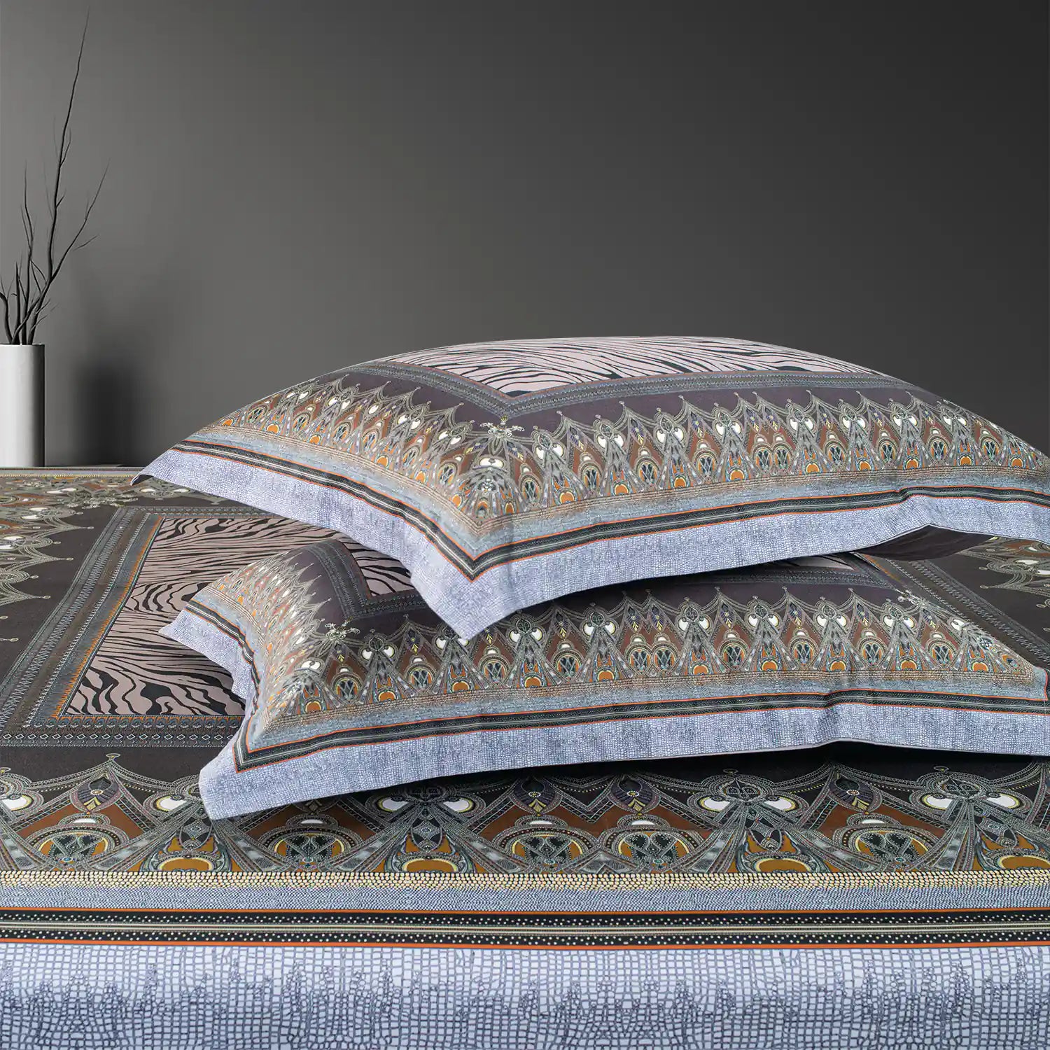 Global Black Cotton Prints Bedding Collection