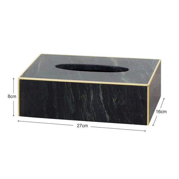 Real Italian Marble Casa Blanca - Tissue Box