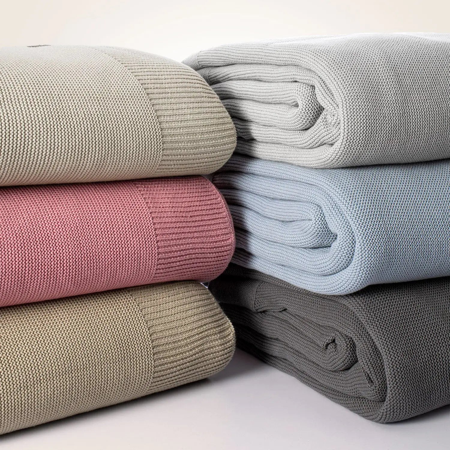 100% Cotton Knitted Blanket Collection
