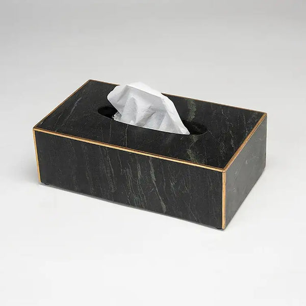 Real Italian Marble Casa Blanca - Tissue Box