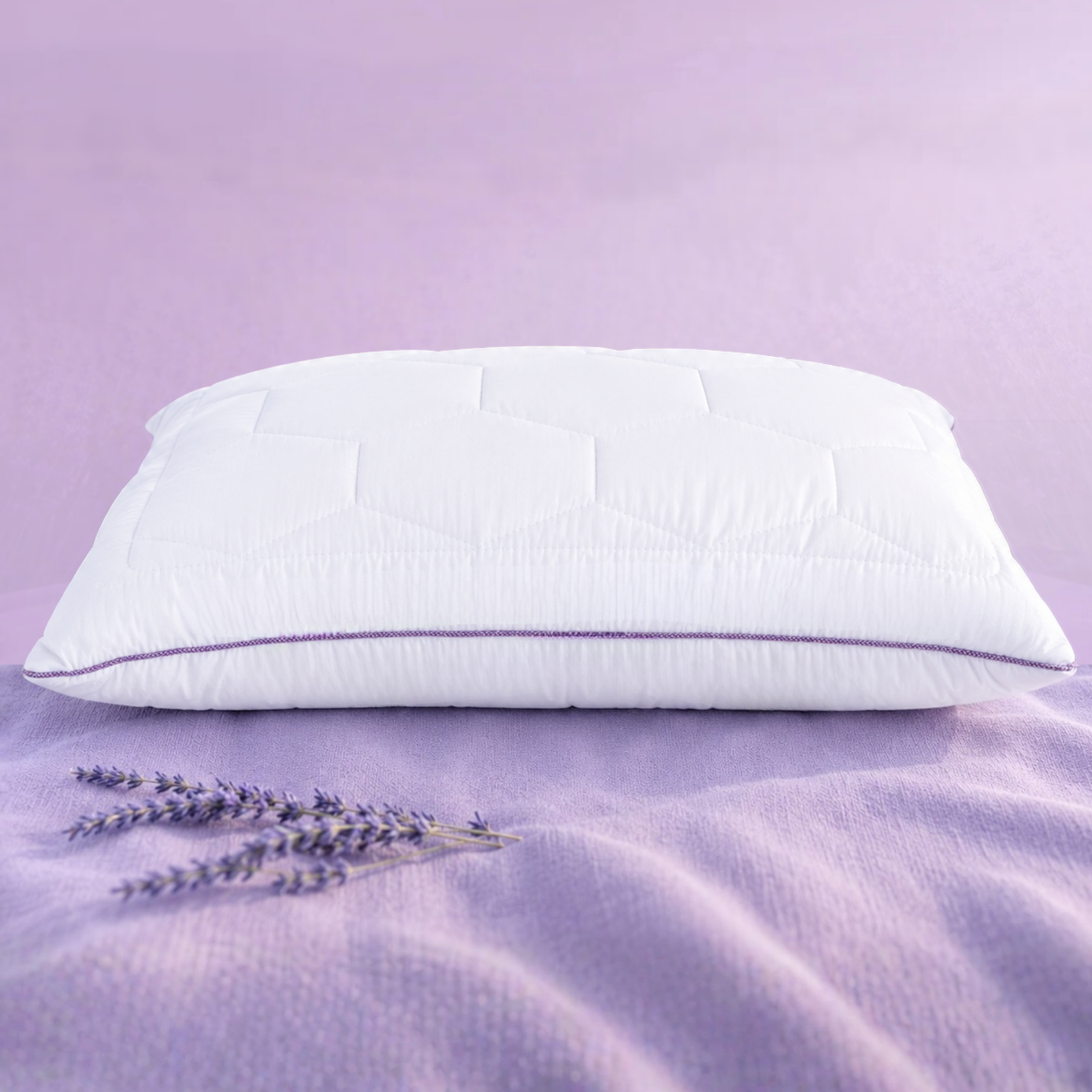 Lavender With Suede Fabric And Micro Fibre Inside Pillow | Pillow For The Best Sleep