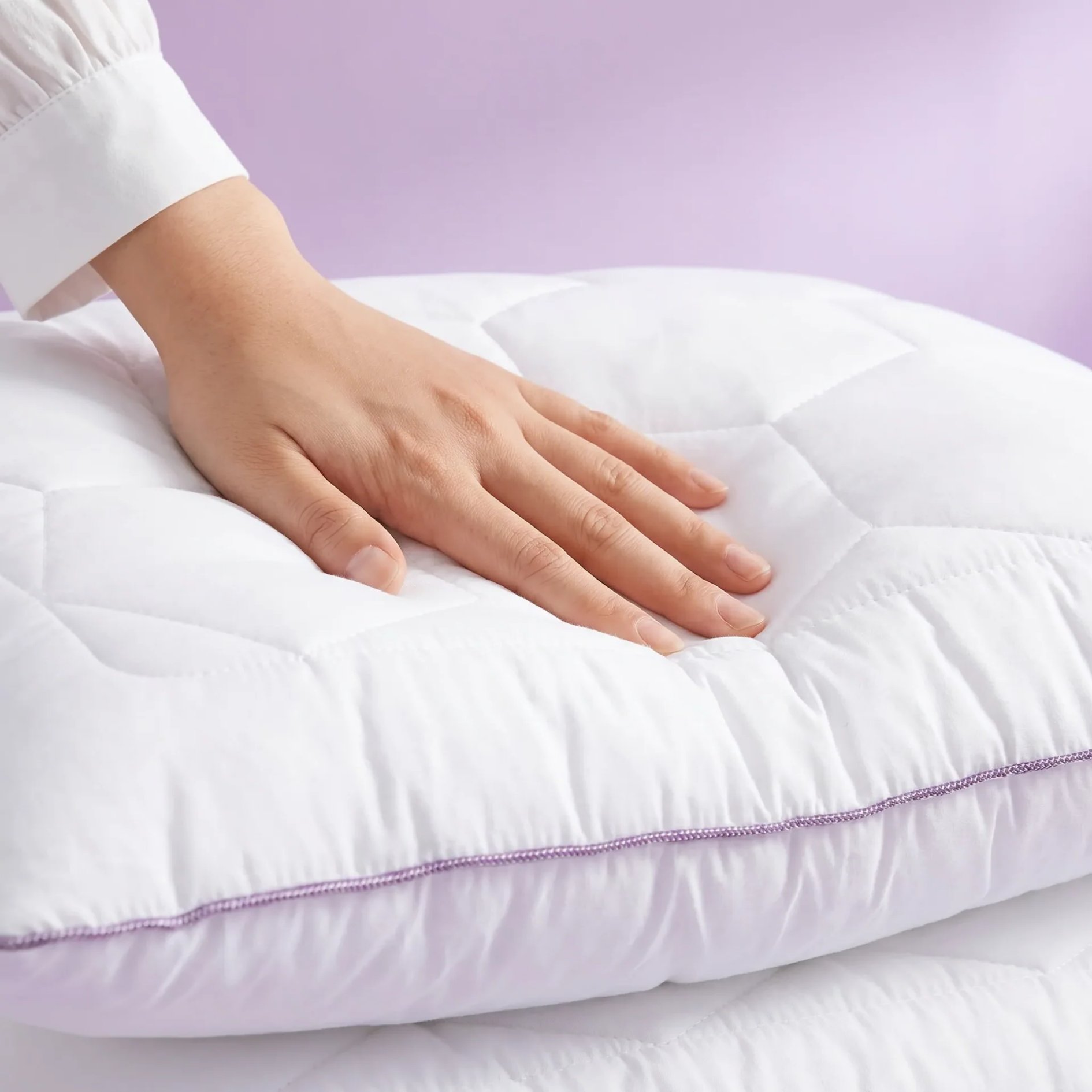 Lavender With Suede Fabric And Micro Fibre Inside Pillow | Pillow For The Best Sleep