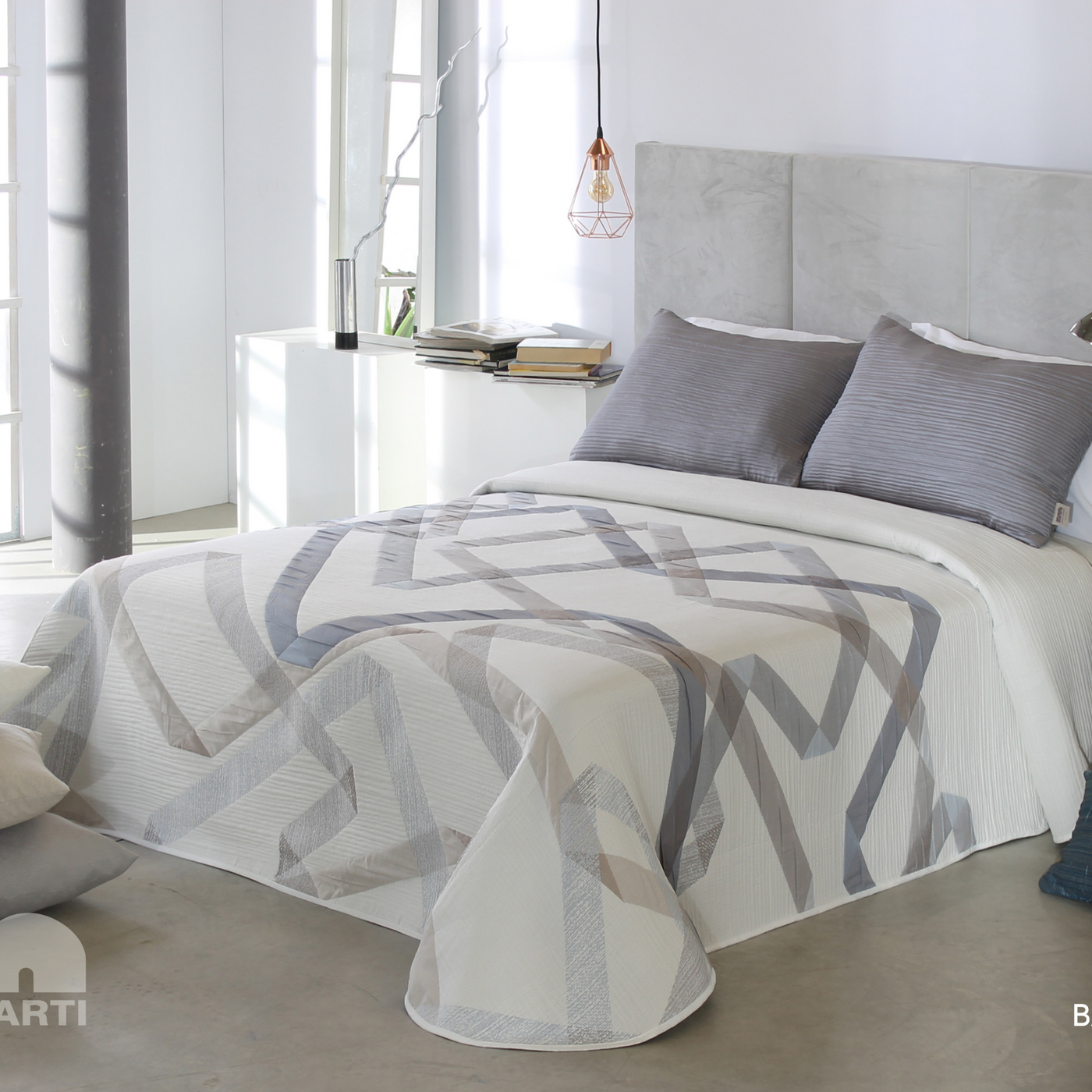 High End Fluffy Jacquard Bedspread - From Reig Marti Spain