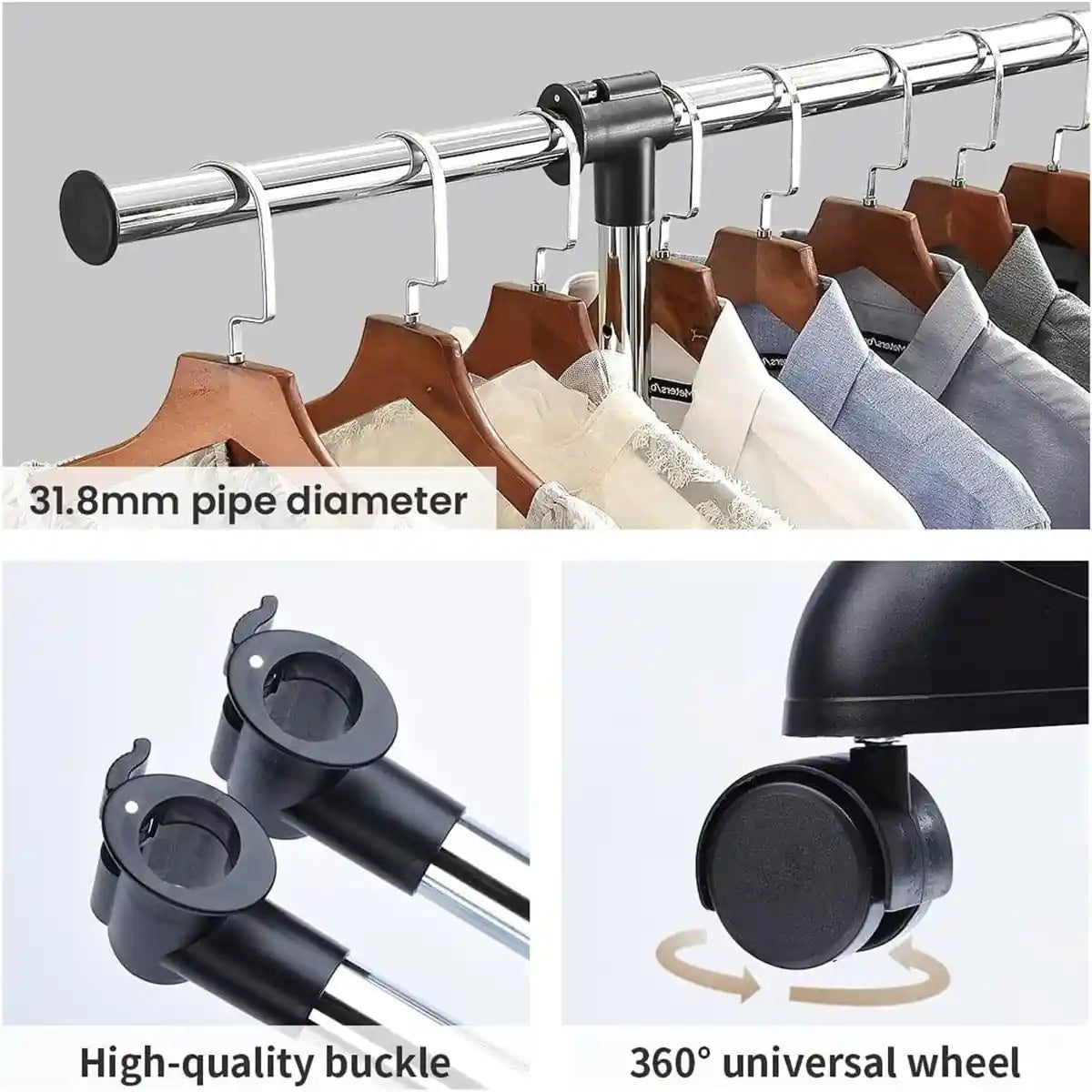 Rolling Clothes Rack