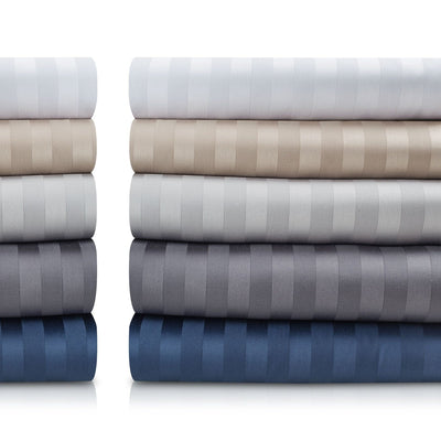 750 THREAD ITALIAN JCQ STRIPS 100% COTTON PILLOW COVER