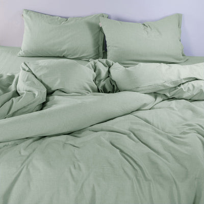 PRE WASHED 100 %  COTTON BREATHABLE SOLID BEDSHEETS