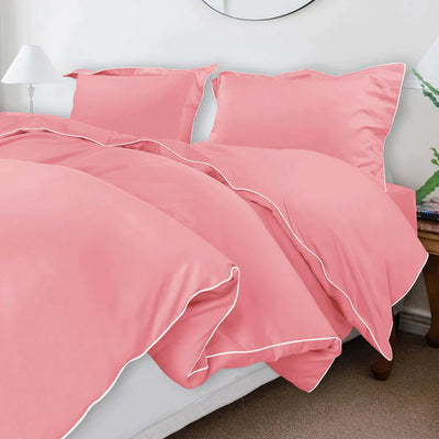 500 THREAD COUNT ITALIAN COTTON CORAL PEACH BEDSHEETS