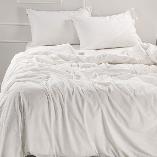 PRE WASHED 100 %  COTTON BREATHABLE SOLID BEDDING