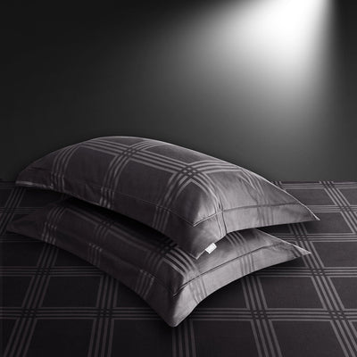 750 THREAD ITALIAN JCQ STRIPS 100% COTTON PILLOW COVER
