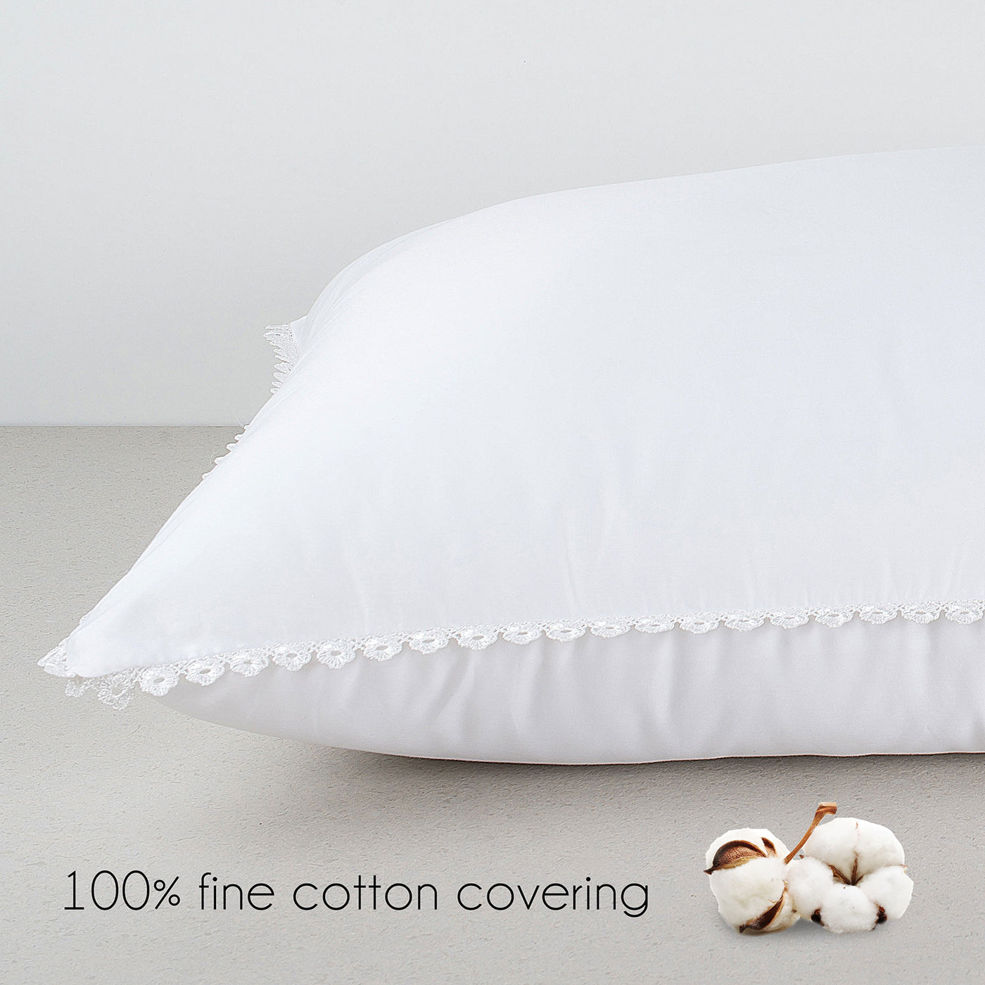 Luxurious Cotton Blossom Pillow