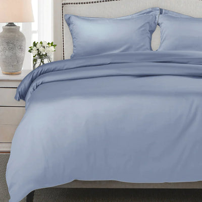 500 THREAD COUNT ITALIAN COTTON  DUSTY BLUE BEDSHEETS