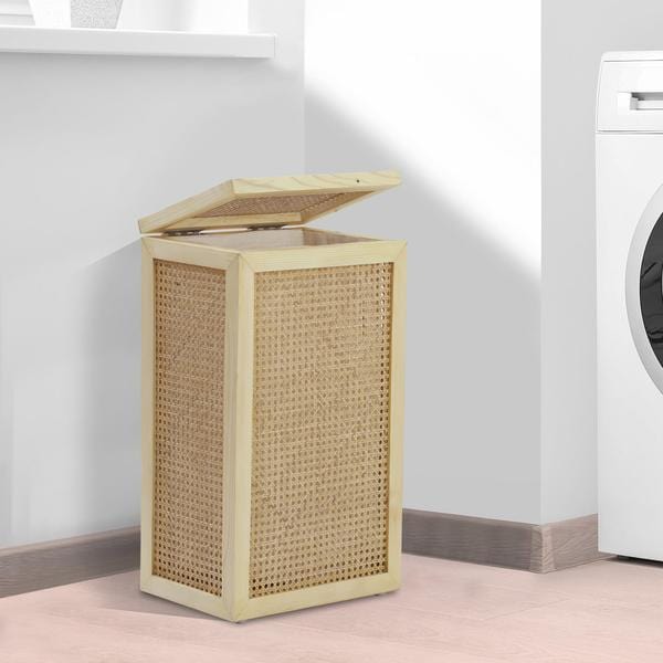 Bamboo Wicker  Laundry Baskets - Medium