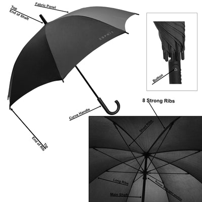Esprit Long Windproof Umbrella with UV Coating