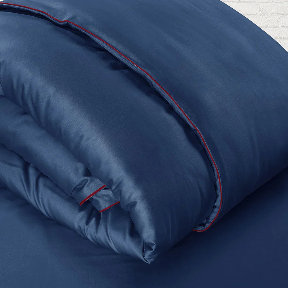 500 THREAD COUNT ITALIAN COTTON NAVY BLUE COVERS
