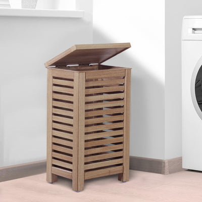 WOODEN LAUNDRY BASKET