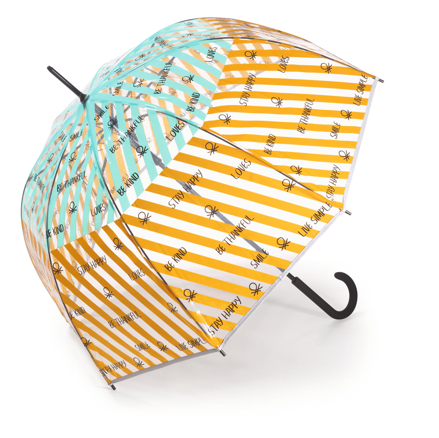 Benetton Long Windproof Umbrella with UV Protection