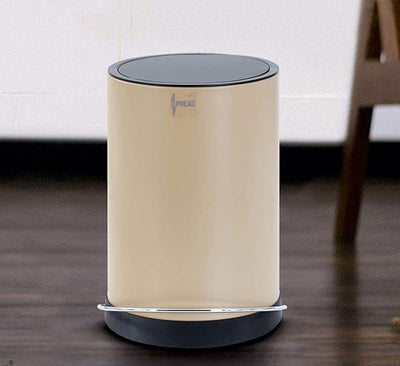 Stainless Steel 6 Litre - Pedal Dustbin with Plastic Bucket Inside