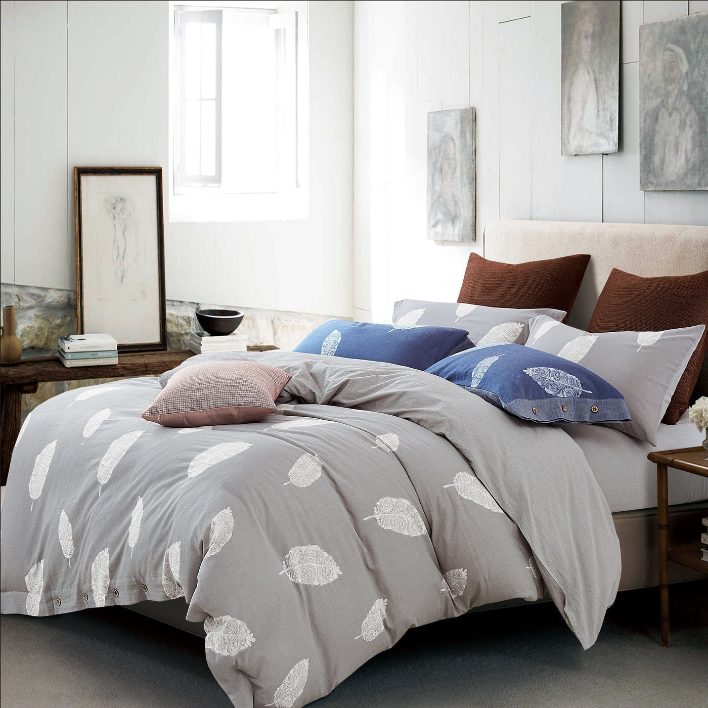 100 % Washed Cotton Breathable Bedding
