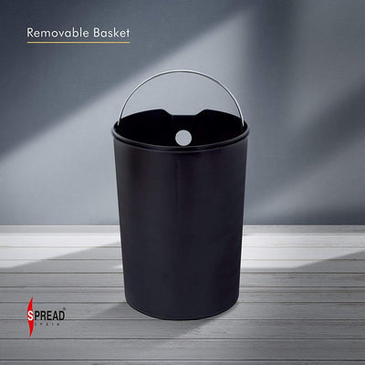 Stainless Steel 6 Litre - Pedal Dustbin with Plastic Bucket Inside