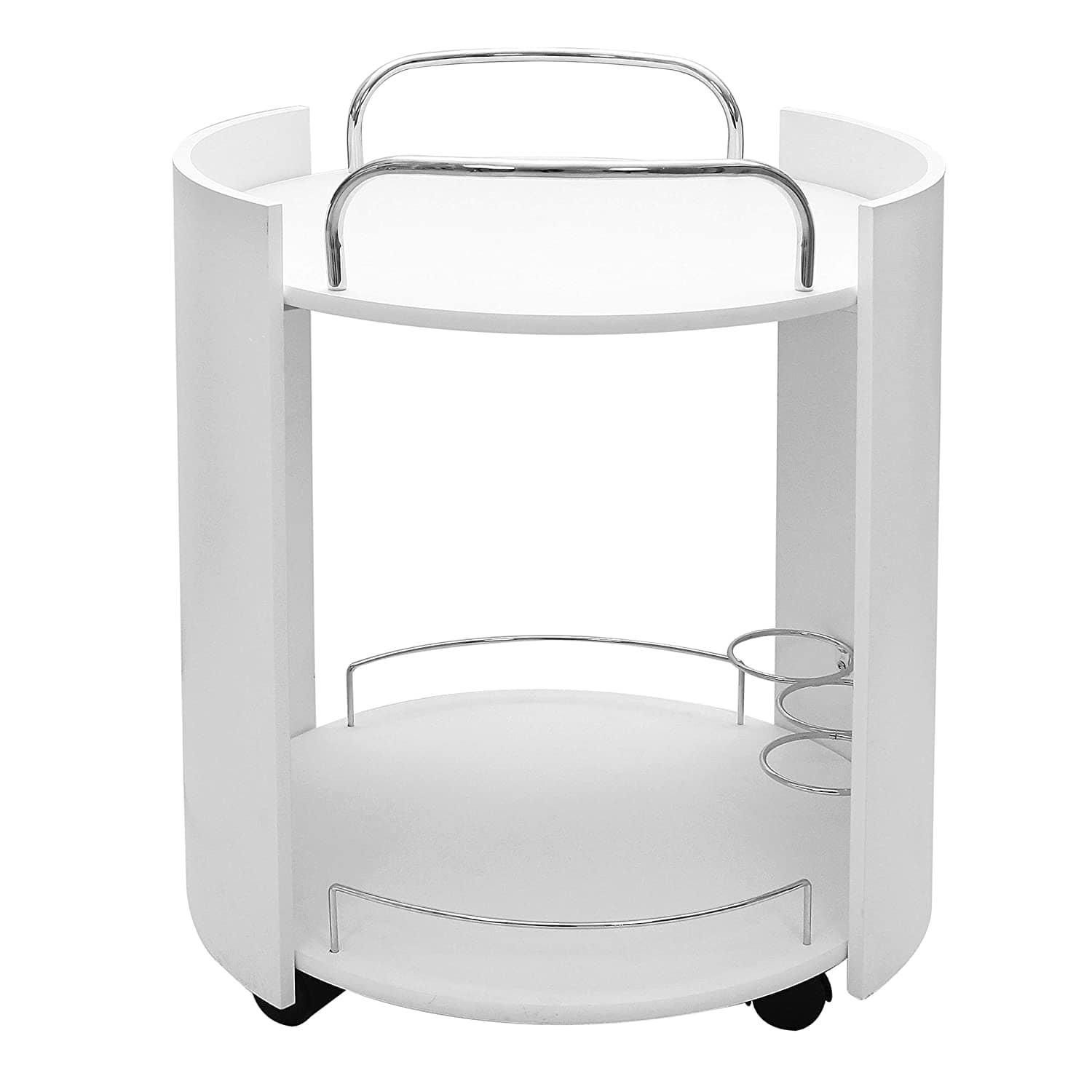 White Wooden Serving Trolley Spread Home