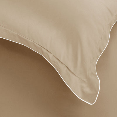 500 THREAD COUNT ITALIAN COTTON BEIGE PILLOW COVER