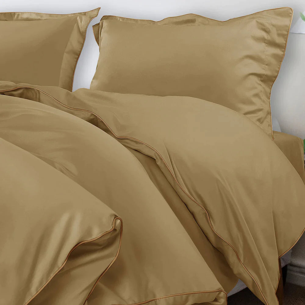 500 THREAD COUNT ITALIAN COTTON CAMEL BEDSHEETS