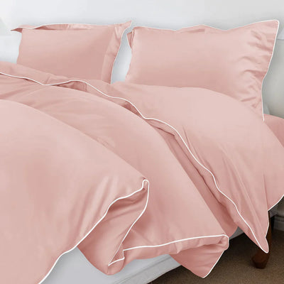 500 THREAD COUNT ITALIAN COTTON ROSE PINK BEDSHEETS