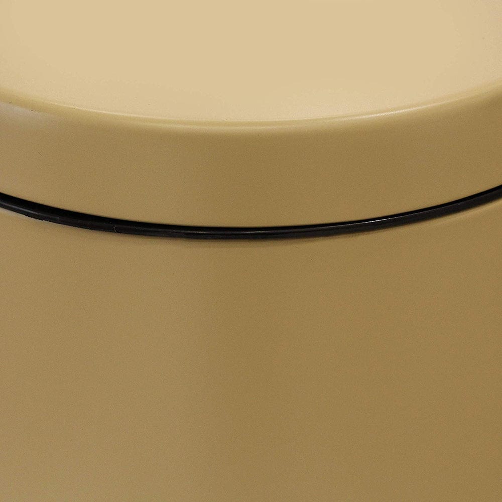 Stainless Steel 5 Litre - Sand Soft Close Pedal Dustbin Matte Finish with Plastic Bucket inside