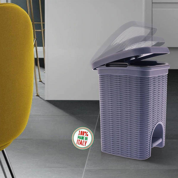 Elegance - Navy Blue 6 Litre Pedal Dustbin With Plastic Bucket Inside For Home, Kitchen, Office Use