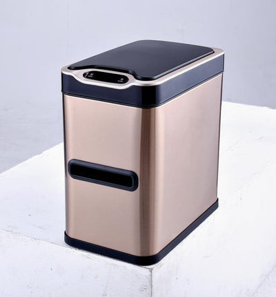 STAINLESS STEEL WASTEBIN WITH LID